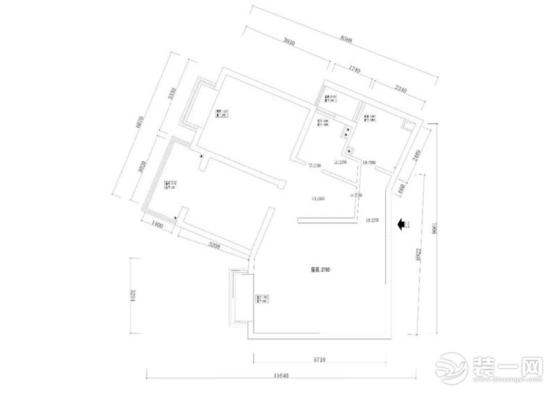 榆次和山小区99平米两室一厅现代简约装修案例