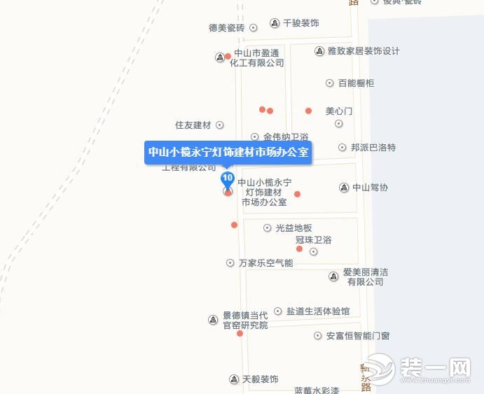 中山小榄永宁灯饰建材市场办公室地图