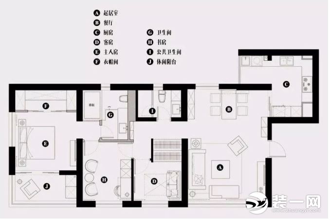 120平米家庭装修设计、120平三室两厅装修效果图