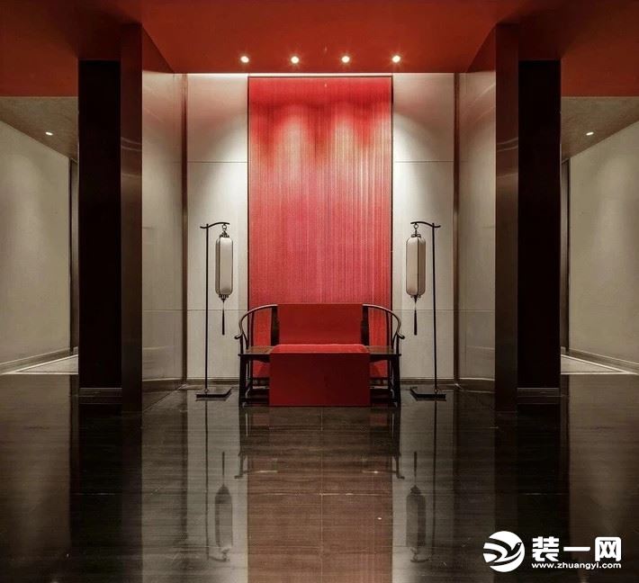中国红客厅装修效果图