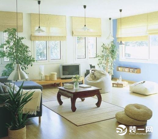 无锡尚强品盛装饰日式风格客厅装修效果图