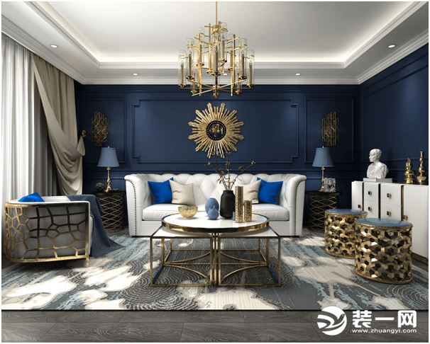 东易日盛装饰、速美超级家色彩风格案例之魅惑蓝