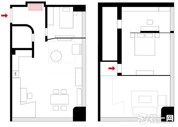 公寓改造装修平面户型图