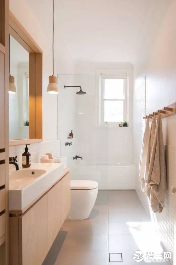 轻奢风唯美浴室装修效果图片大全之浅色系简约浴室