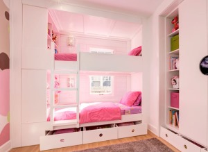儿童房高低床设计图片