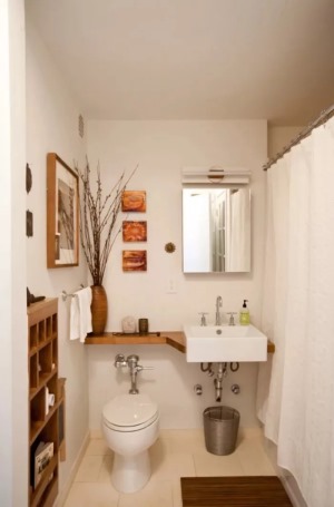 輕奢風唯美浴室裝修效果圖片大全之小面積浴室