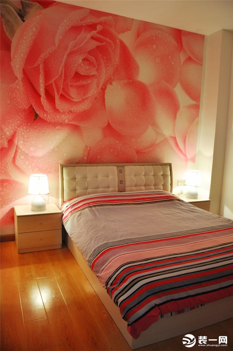 唯美多种风格家装壁纸装修效果图大全之简约卧室壁纸