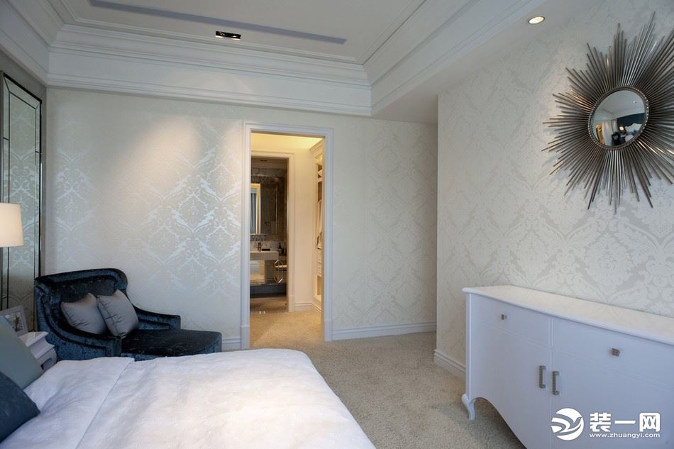 唯美多种风格家装壁纸装修效果图大全之美式卧室壁纸