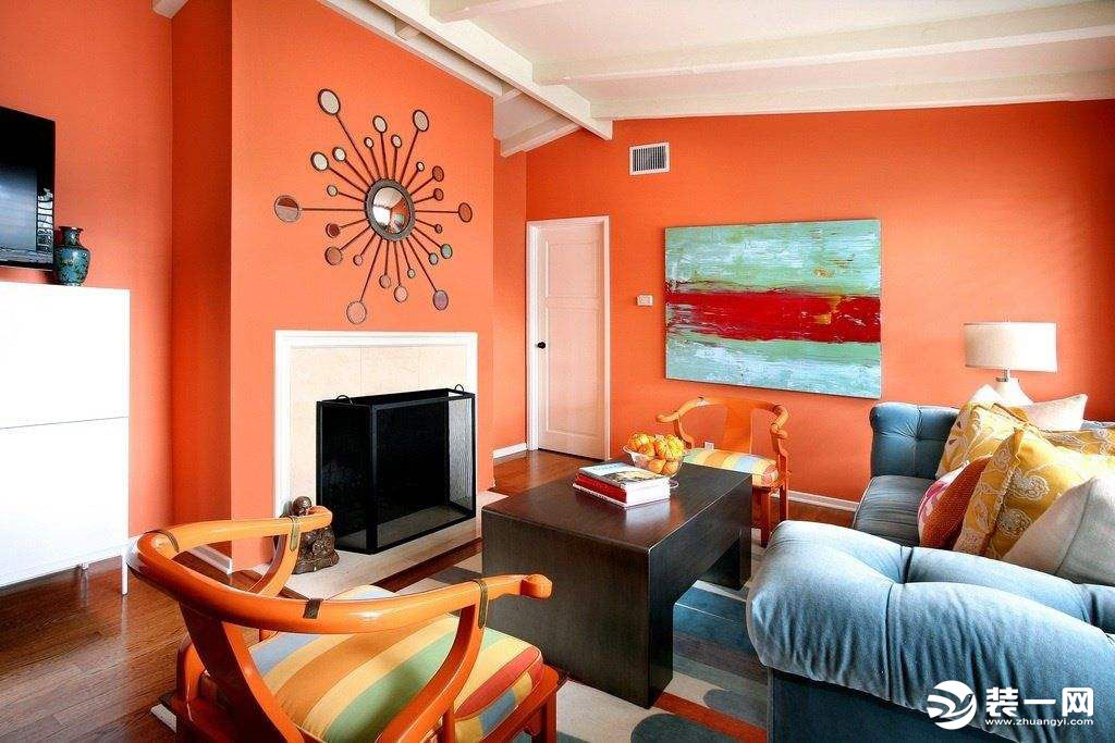 客厅墙面颜色选择搭配效果图