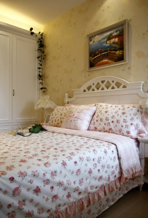 唯美多种风格家装壁纸装修效果图大全之田园风格卧室壁纸