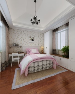 唯美多种风格家装壁纸装修效果图大全之现代简约卧室壁纸