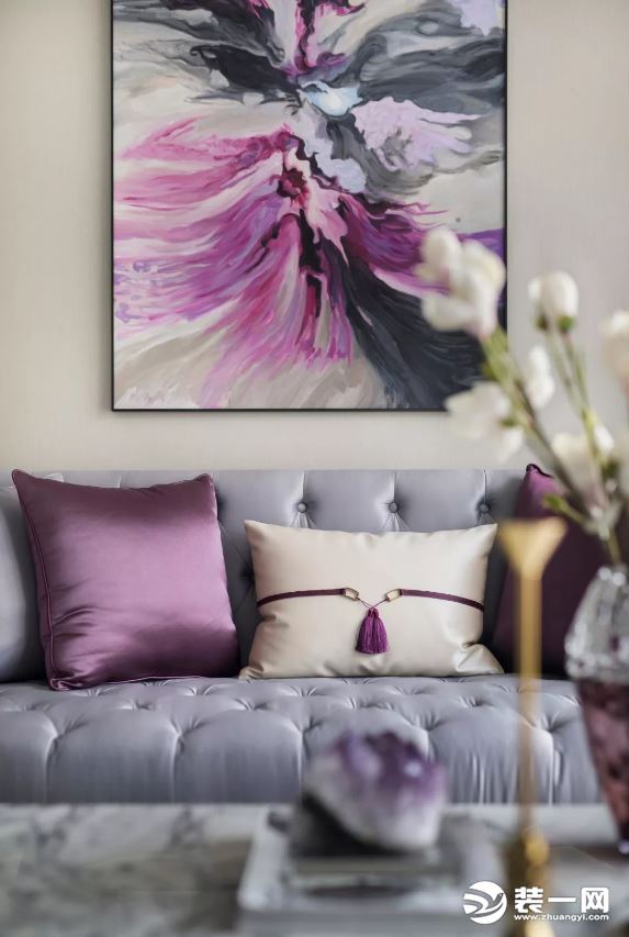 大连龙发装饰案例装修色彩搭配客厅沙发效果图