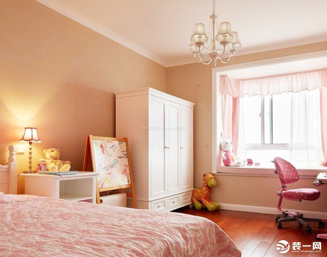 唯美小户型双胞胎房间装修效果图之粉红小公主双胞胎房间