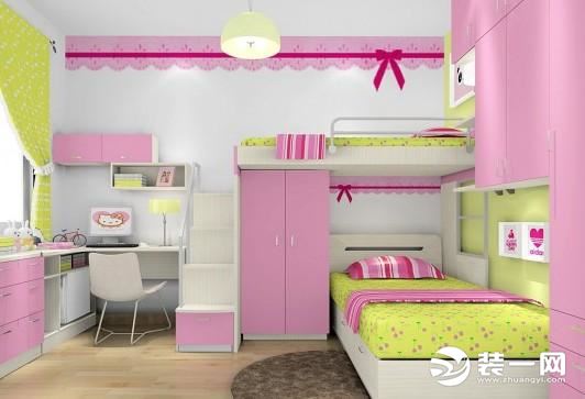 小户型双胞胎卧室装修设计的整体颜色