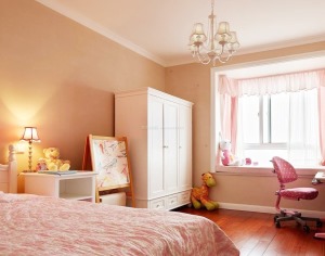 唯美小戶型雙胞胎房間裝修效果圖之粉紅小公主雙胞胎房間