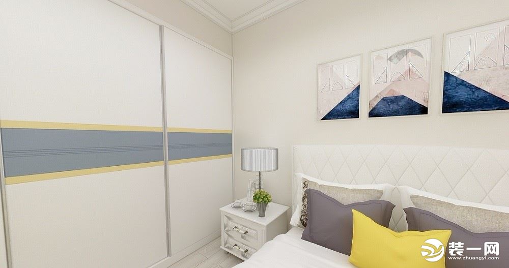 海润城90平现代简约风格之卧室