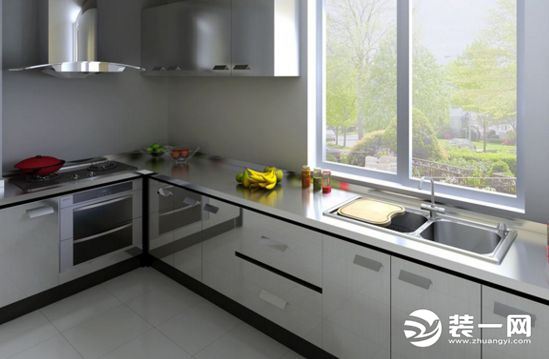 厨房不锈钢台面效果图