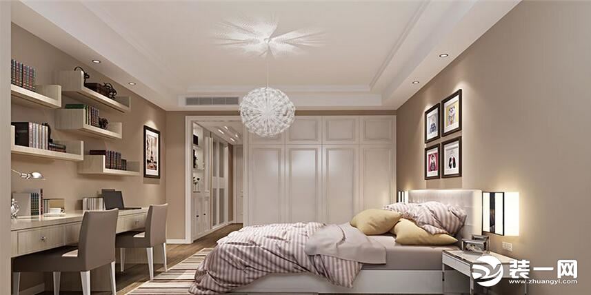 临安中博装饰设计公司 卧室现代简约风格效果图