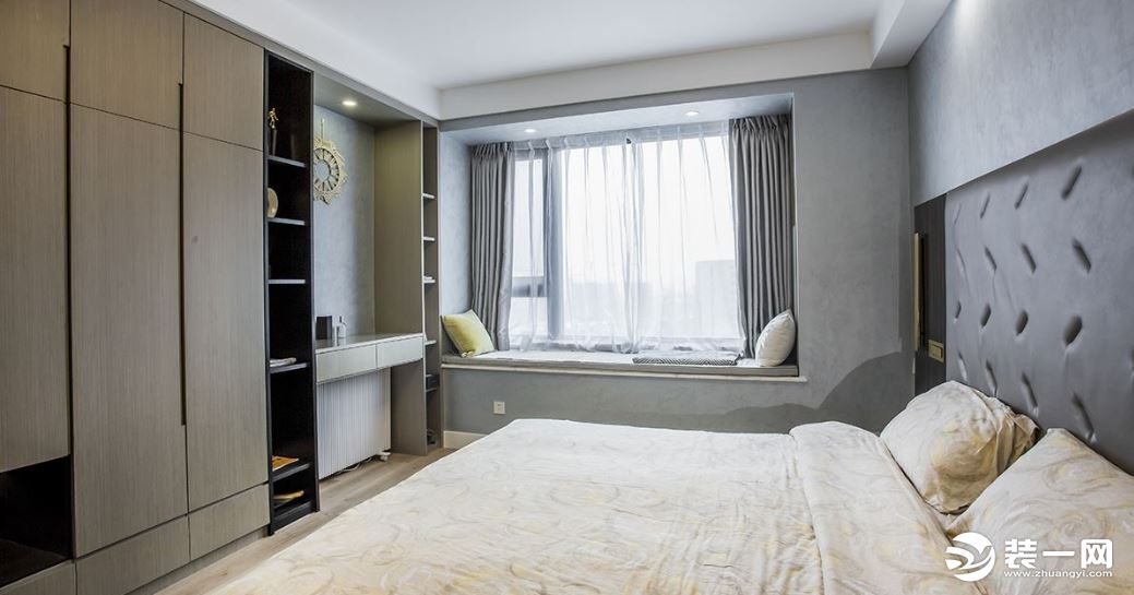 宁波120平米现代简约风格三室一厅户型卧室装修效果图