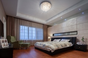 温馨卧室主灯装修效果图之现代简约风格