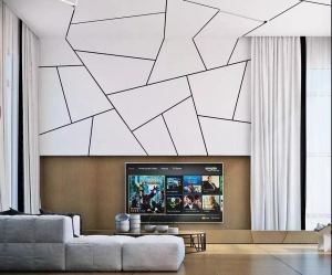 340平米四居室轻奢风格电视墙造型大全