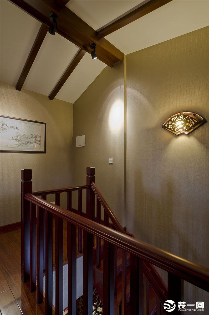 复古木质楼梯装修效果图大全之简约木质楼梯