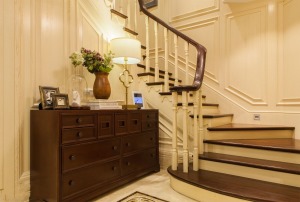 复古木质楼梯装修效果图大全之美式风格楼梯