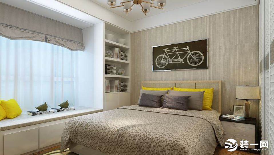 宁波圣都装修有限公司现代简约风格卧室装修效果图