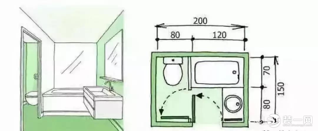 小面积卫生间装修设计图