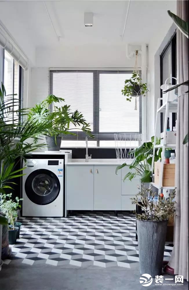 洗衣机放院子效果图图片