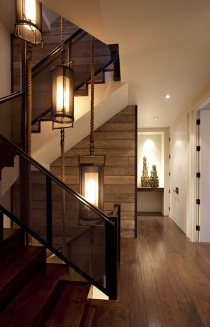 小型别墅楼梯装修效果图集锦之新中式风格楼梯