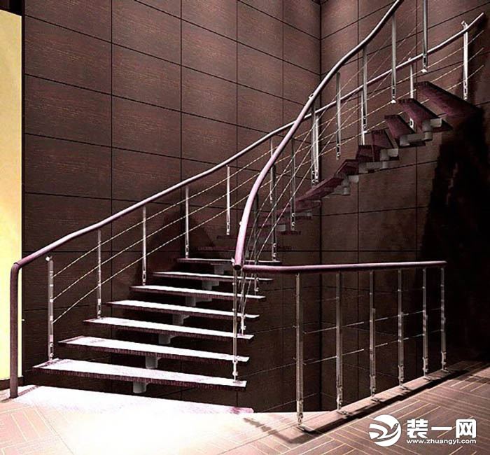 铁艺楼梯扶手样式高度效果图