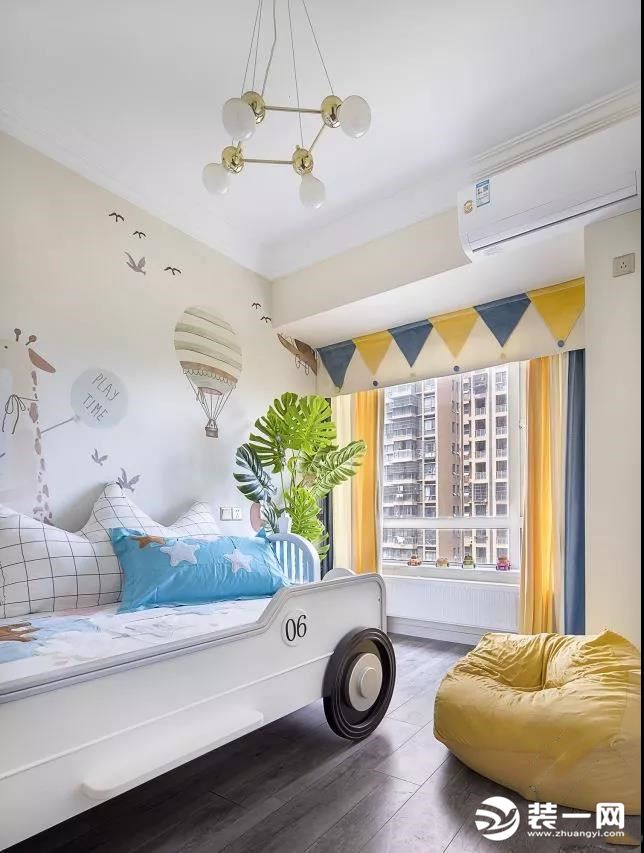 117平米法式轻奢风格搭配灰粉三居室装修效果图之儿童房