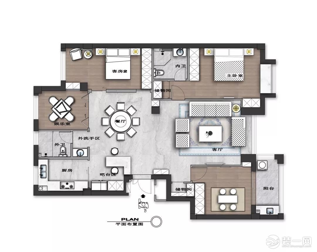 青花瓷器装修风格户型图