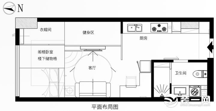 30平小户型设计大空间装修效果图