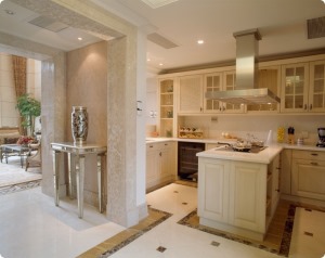 美观实用的敞开式厨房隔断装修效果图大全之现代简约风格