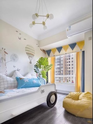 117平米法式轻奢风格搭配灰粉三居室装修效果图之儿童房