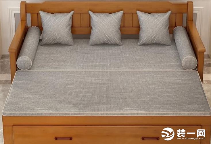 石家庄装修网小户型沙发床两用效果图
