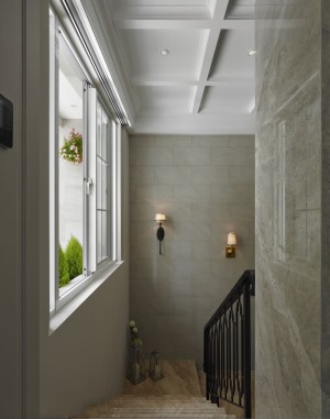 美观小型别墅敞开式楼梯间装修效果图集锦之美式风格
