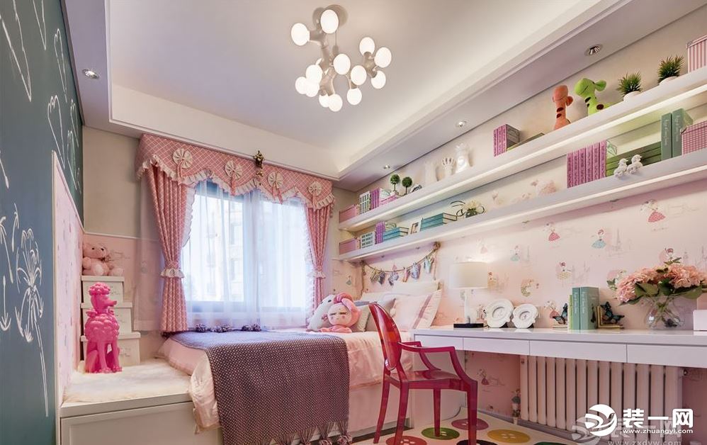 石家庄装修网两室一厅现代简约风格儿童房装修效果图