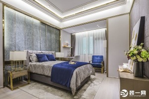 210平米三居室港式轻奢风格效果图之卧室