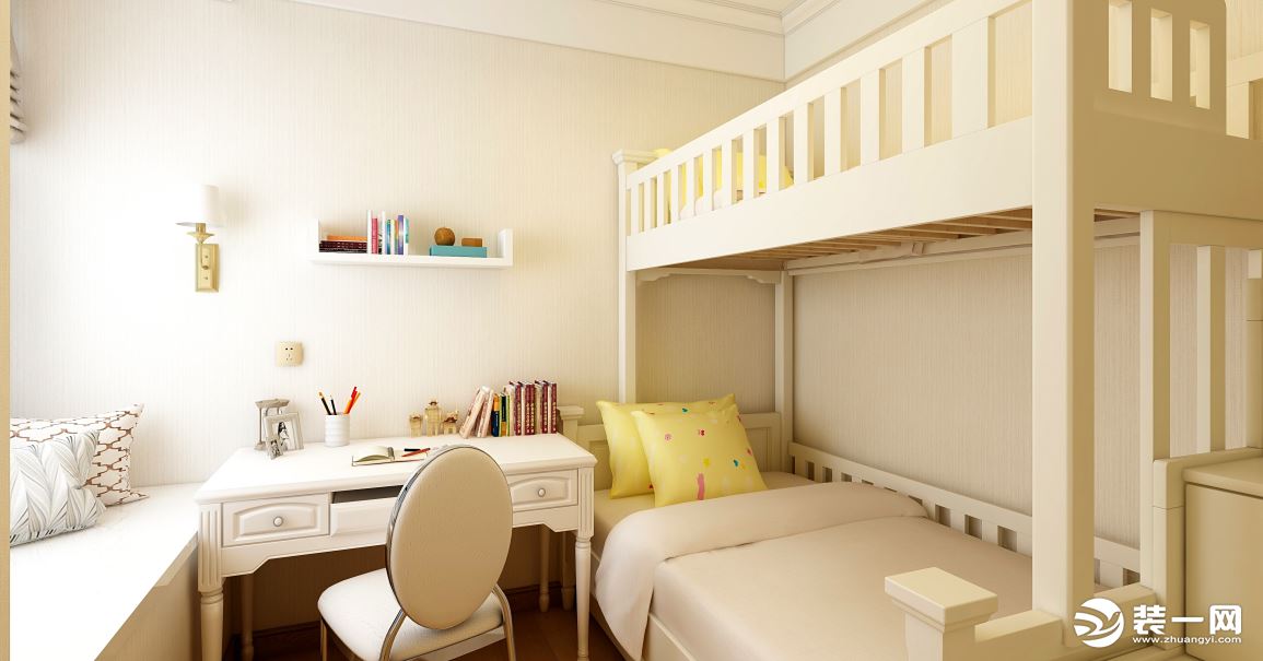 90平米三居室欧式风格儿童房装修效果图