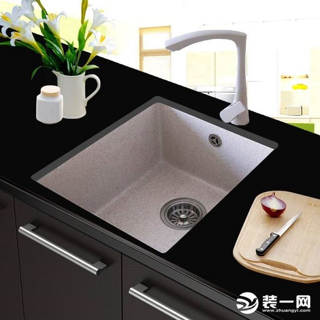 厨房陶瓷单水槽展示图