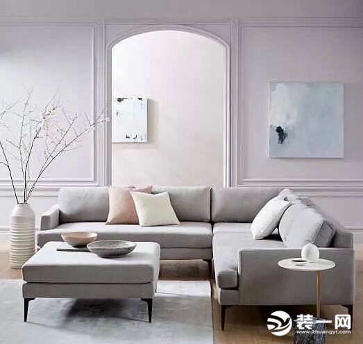 沙发背景墙石膏线造型设计效果图