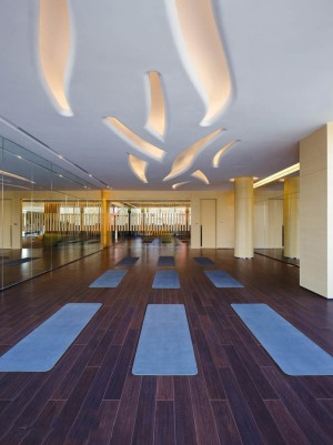 简约美观的瑜伽室装修效果图集锦之大户型瑜伽室