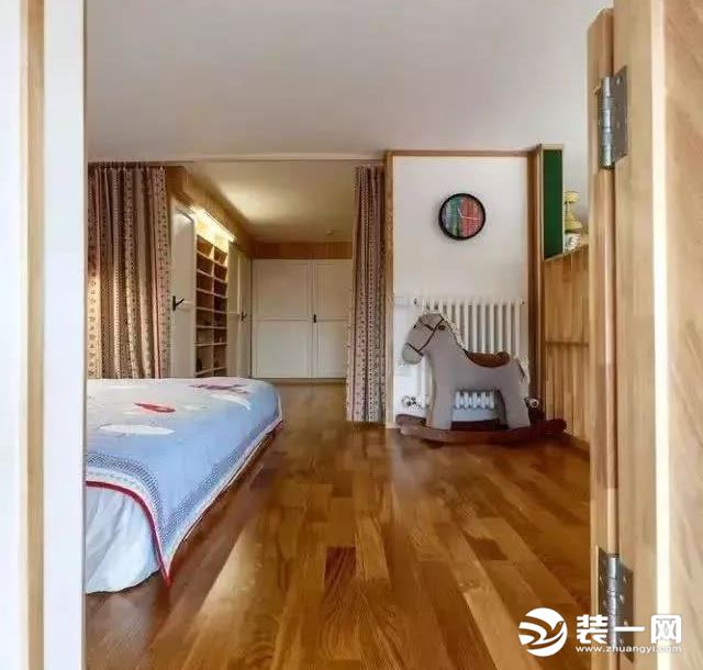 43㎡日式原木风设计卧室效果图