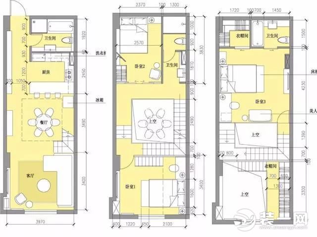 四室一厅户型图