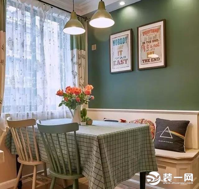 室内餐厅设计绿植装修效果图