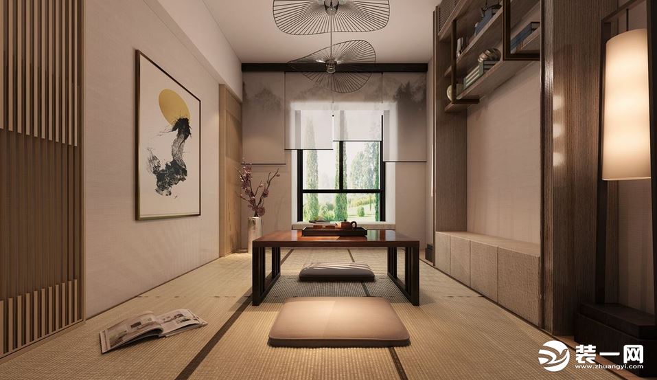 贵阳品界空间装饰公司设计师冯坤英新中式风格茶室装修效果图