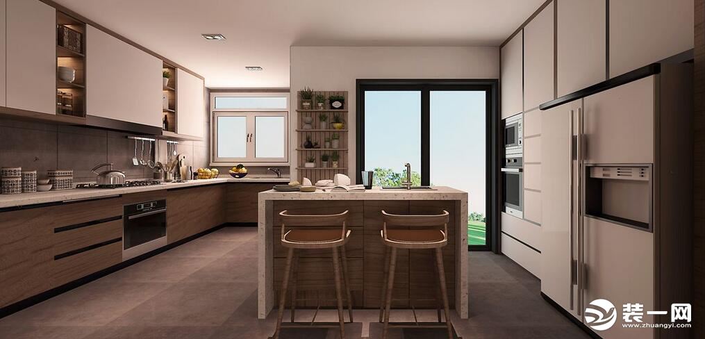 贵阳品界空间装饰公司设计师冯坤英日式风格厨房装修效果图
